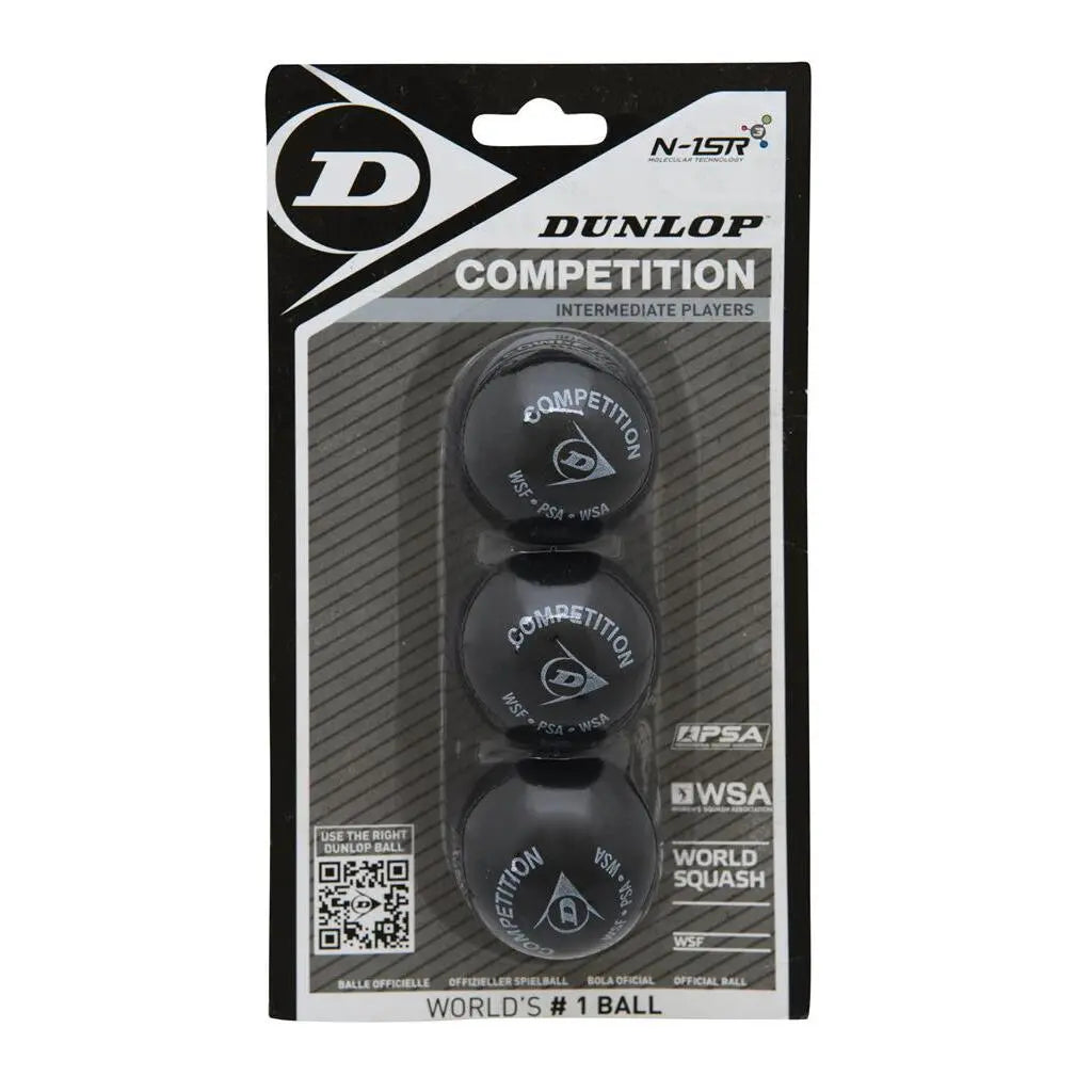 כדורי סקווש Dunlop COMPETITION – מארז שלישייה