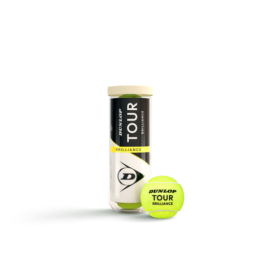 כדורי טניס Dunlop Tour Brilliance – קרטון 24 שלישיות (72 כדורים)