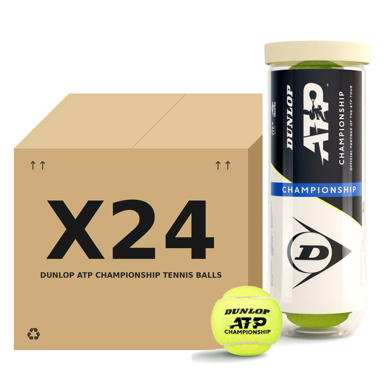 כדורי טניס Dunlop ATP Championship – קרטון 24 שלישיות (72 כדורים)