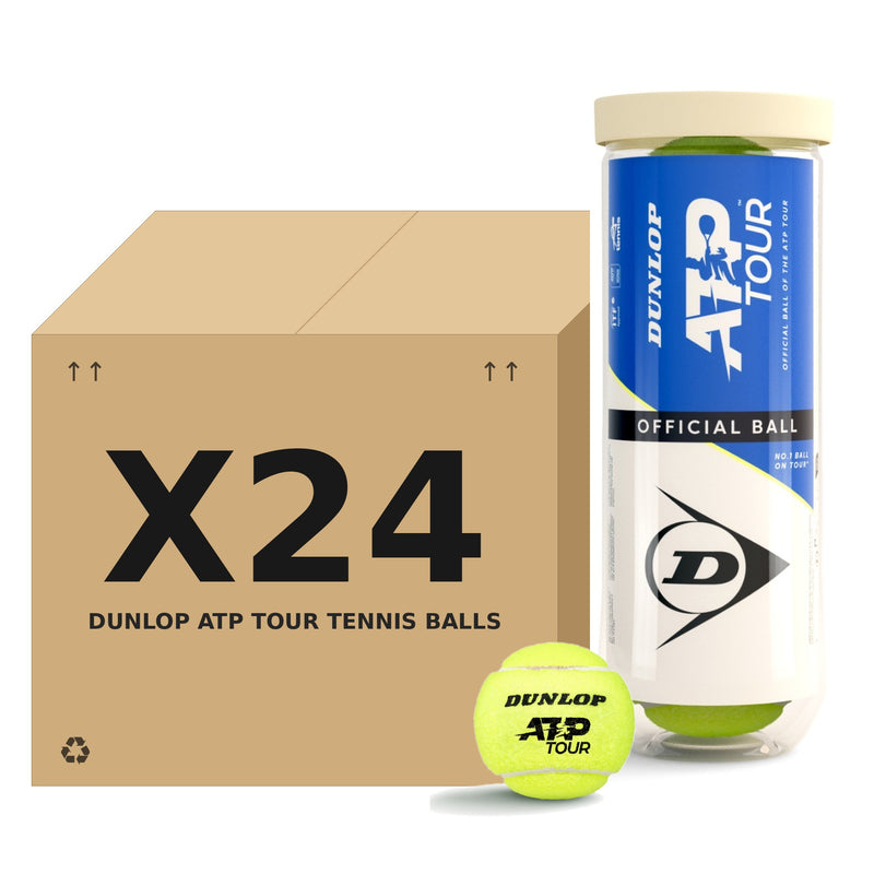 כדורי טניס Dunlop ATP Tour – קרטון 24 שלישיות (72 כדורים)