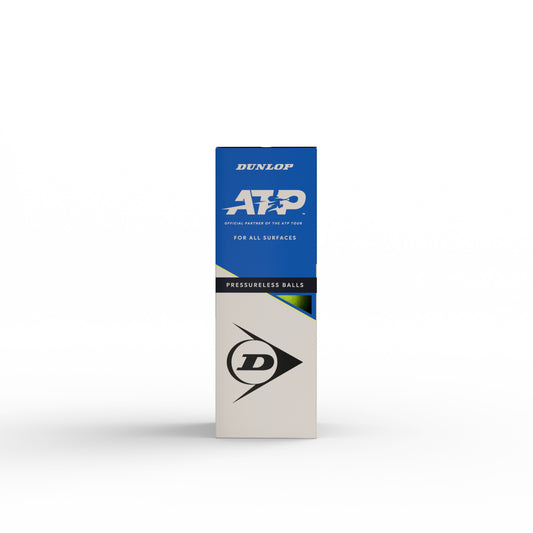 כדורי טניס Dunlop ATP Pressureless – מארז שלישייה (ללא לחץ)