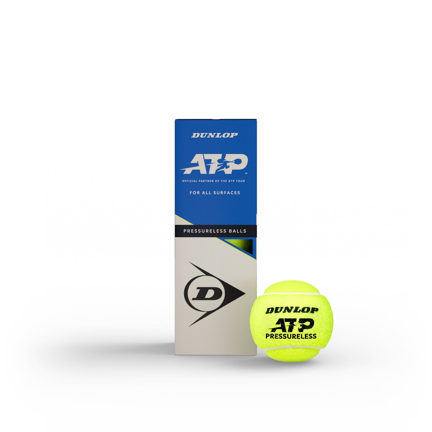 כדורי טניס Dunlop ATP Pressureless – מארז שלישייה (ללא לחץ)