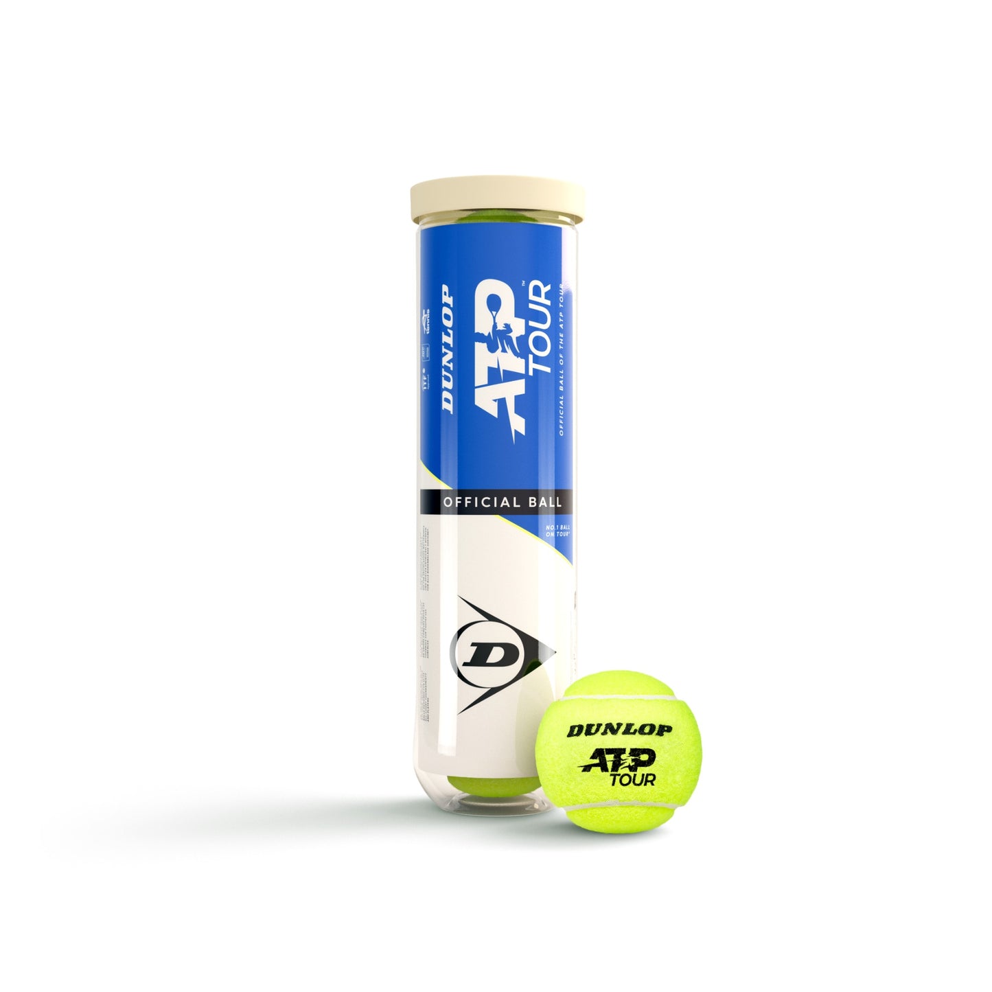 כדורי טניס Dunlop ATP Tour – קרטון 18 רביעיות (72 כדורים)