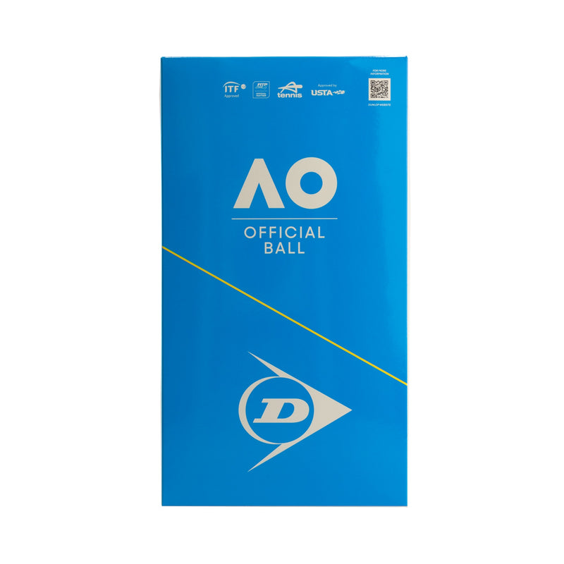 כדורי טניס Dunlop Australian Open – קרטון 18 רביעיות (72 כדורים)