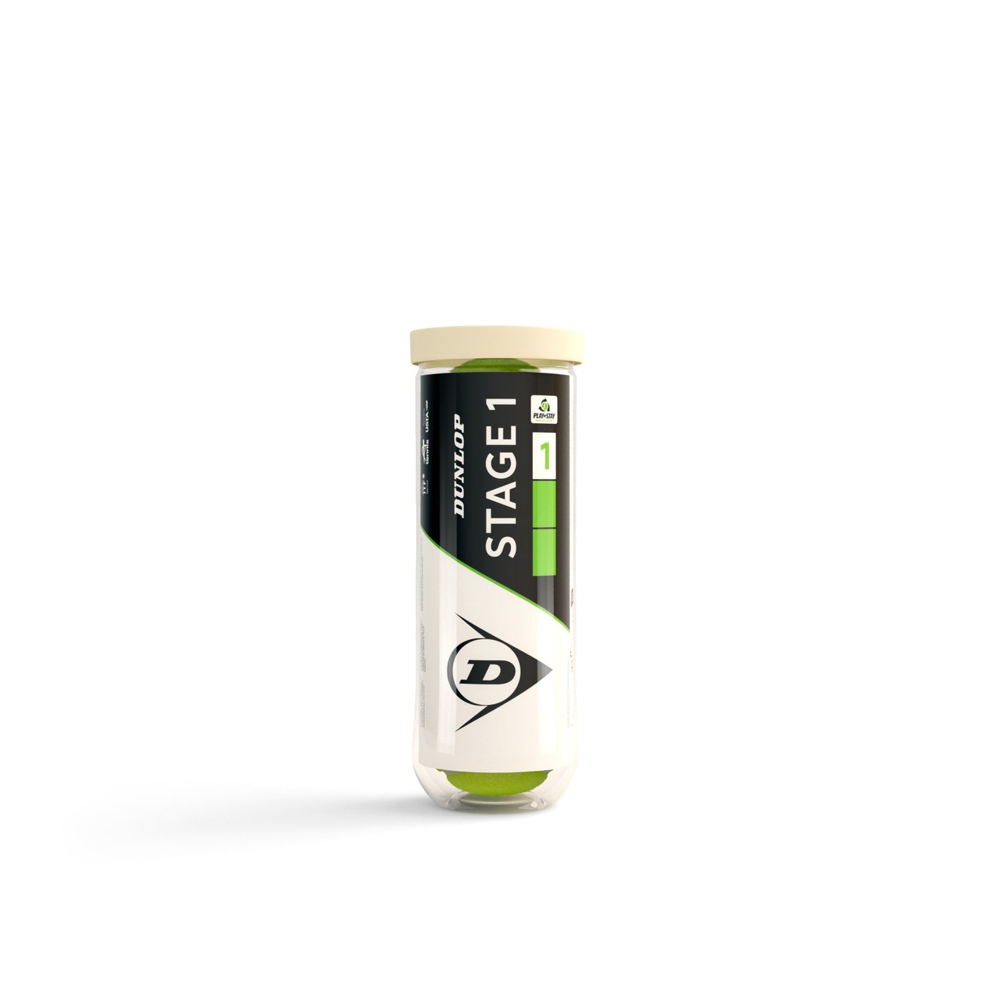 כדורי טניס Dunlop Stage 1 Green – קרטון 24 שלישיות (72 כדורים)