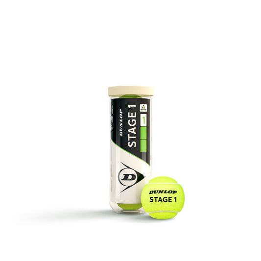 כדורי טניס Dunlop Stage 1 Green – קרטון 24 שלישיות (72 כדורים)