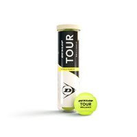כדורי טניס Dunlop Tour Brilliance – קרטון 18 רביעיות (72 כדורים)