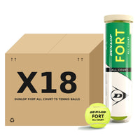 כדורי טניס Dunlop Fort All Court TS – קרטון 18 רביעיות (72 כדורים)