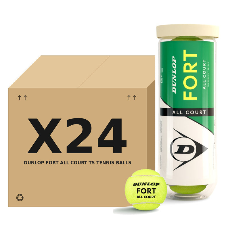 כדורי טניס Dunlop Fort All Court TS – קרטון 24 שלישיות (72 כדורים)