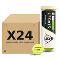 כדורי טניס Dunlop Stage 1 Green – קרטון 24 שלישיות (72 כדורים)